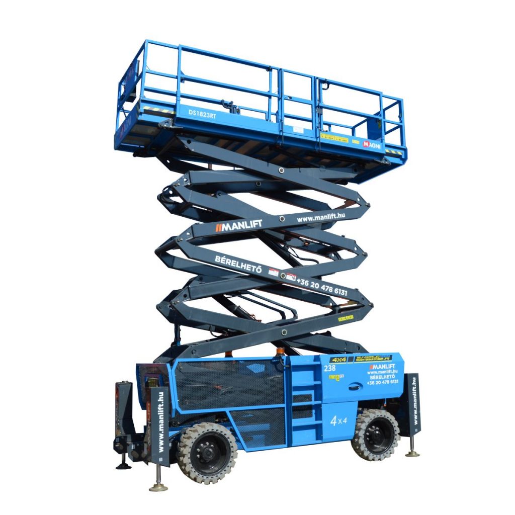 Magni DS 1823 RT Superdeck (4WD, kitalpalás) típusú ollós, diesel emelő